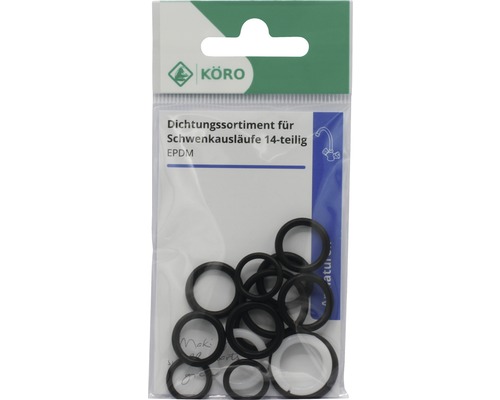 Assortiment de joints pour becs pivotants, 14 pièces, en EPDM
