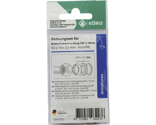 Dichtungsset für Quetschverschraubung 3/8 Zoll x 10 Millimeter