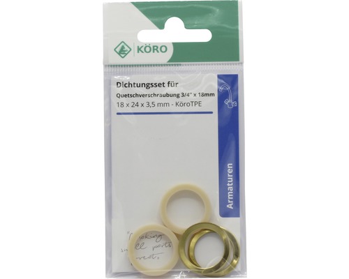 Dichtungssatz für Quetschverschraubung 3/4 Zoll x 18 Millimeter