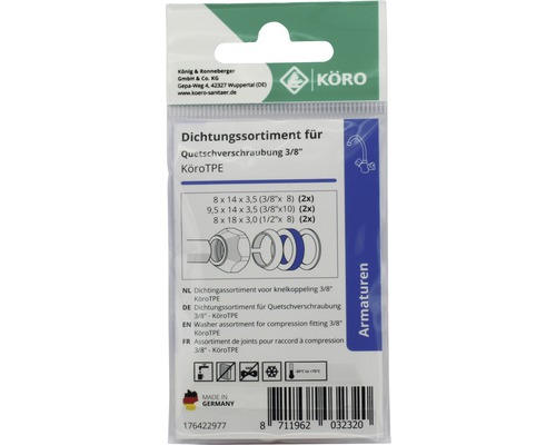 Dichtungssortiment für Quetschverschraubung 3/8 Zoll