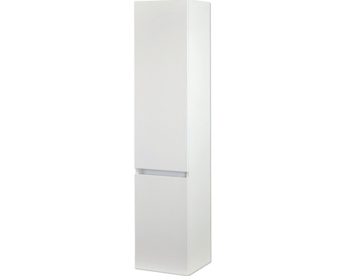 Armoire haute de salle de bains blanche avec deux portes
