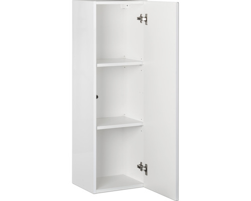 Armoire midi Fackelmann New York lxhxp 33 x 102 x 28 cm blanc haute brillance