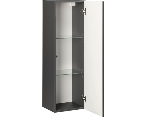 Armoire midi Fackelmann New York lxhxp 33 x 102 x 28 cm gris mat