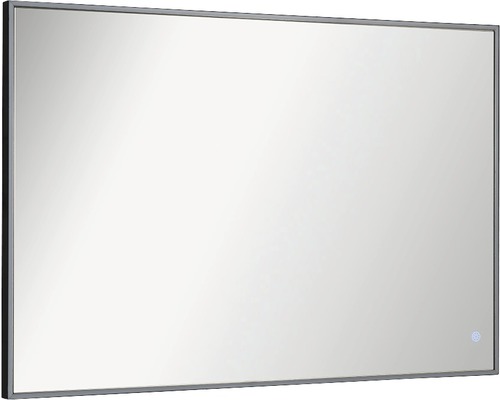 Miroir à LED Fackelmann carré 68 x 100 cm noir