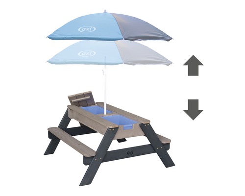 Axi Picknicktisch mit Sonnenschirm und Wasserbecken