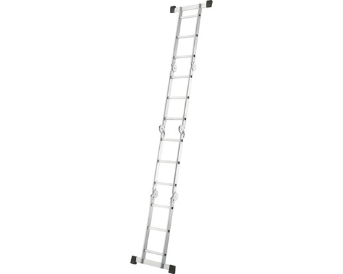 Hailo M60 échelle articulée/échelle universelle aluminium 4 x 3 barreaux hauteur de travail 4,35 m