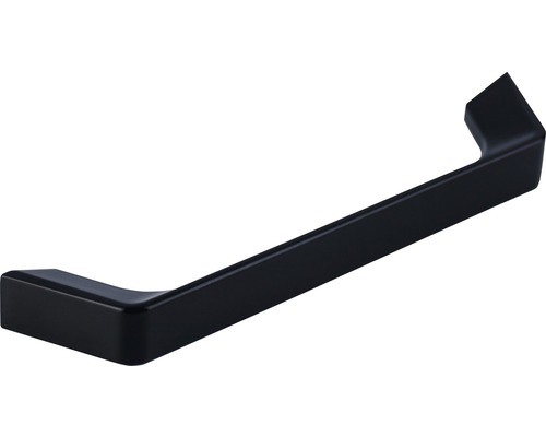 Poignée de meuble étrier métal/Zamak noir 140x14x26 mm distance entre les trous 128 mm