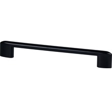 Poignée de meuble à barre métal/Zamak noir 202x10x30 mm, distance entre les trous 160 mm-thumb-1