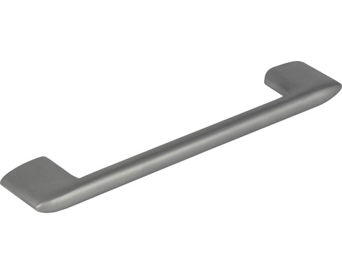 Poignée de meuble à barre aluminium chrome mat 170x10x30 mm, distance entre les trous 128 mm