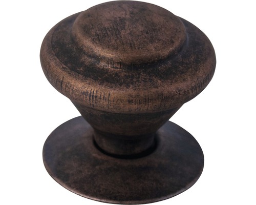 Bouton de meuble fer cuivre antique ⌀xH 40x36 mm