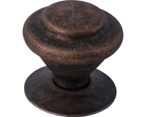 Bouton de meuble fer cuivre antique ⌀xH 26x28 mm