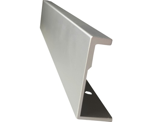 Poignée de meuble profilée aluminium argent anodisé 250x39x18 mm distance entre les trous 192 mm