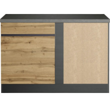 Meuble bas avec porte en bois et plan de travail