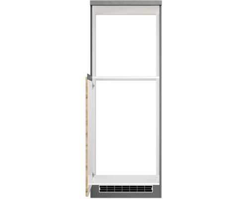 Armoire de cuisine avec porte ouverte