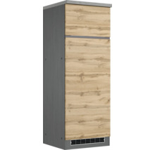 Armoire haute avec porte en bois pour salle de bain