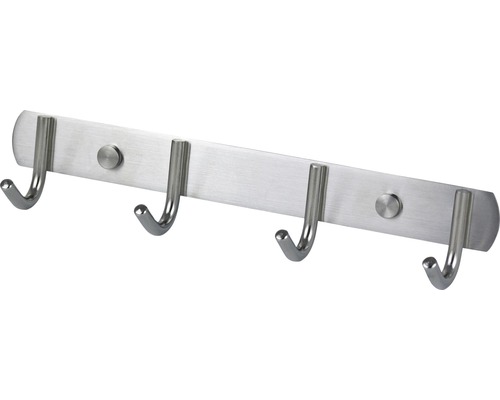 Porte-manteau avec quatre crochets en acier inoxydable