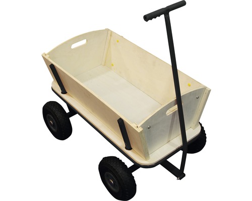 Holzwagen mit Griff und Rädern