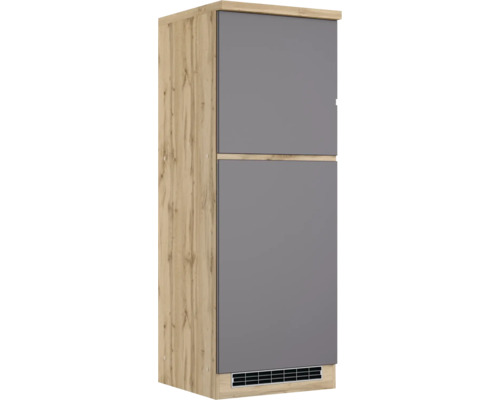 Armoire frigorifique Held meuble pour réfrigérateur encastré 88 PISA lxpxh 60 x 60 x 166 cm gris mat démonté tirant réversible (montage à gauche ou à droite)