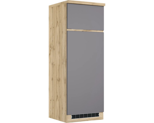 Armoire frigorifique Held meuble pour réfrigérateur encastré 145 PISA lxpxh 60 x 60 x 166 cm gris mat démonté tirant réversible (montage à gauche ou à droite)