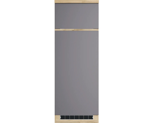 Meuble de cuisine avec deux portes et grille de ventilation