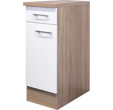 Flex Well Unterschrank mit Schublade und Drehtür Samoa BxTxH 30 x 60 x 85 cm weiß matt zerlegt Anschlag reversibel 00007605