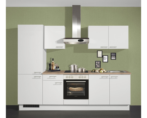 Küchenzeile PICCANTE Piccante 270 cm Frontfarbe weiß matt Korpusfarbe weiß 4067368000031