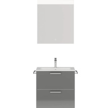 Badezimmermöbelset mit Waschbeckenunterschrank, Waschtisch und Spiegel