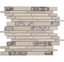Mosaïque avec éléments allongés et motifs