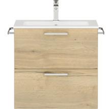 Meuble sous-lavabo avec deux tiroirs et porte-serviettes