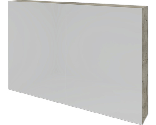 Armoire de toilette Sanox 100 x 12 x 65 cm chêne clair 2 portes miroirs doubles