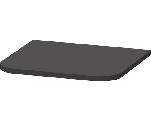 Plaque de recouvrement DURAVIT Happy D.2 Plus pour armoire mi-haute graphite Plateau de table rectangulaire avec un coin arrondi