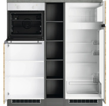 Bloc cuisine complète équipée Held Möbel PISA 390 cm façade chêne sauvage mate, corps graphite variante réversible démonté