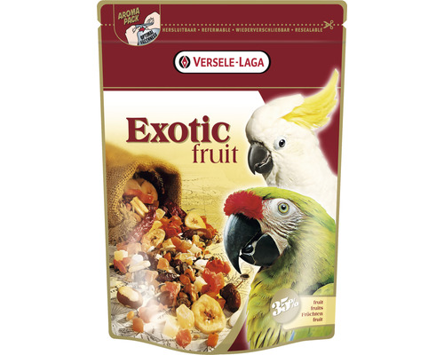 Friandises pour oiseaux VERSELE-LAGA Prestige Premium perroquets Exotic Fruit Mix 600 g Premium céréales, graines et fruits pour perroquets
