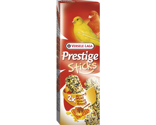 Friandises pour oiseaux VERSELE-LAGA Prestige bâtonnets au miel 2 x 30 g pour canaris