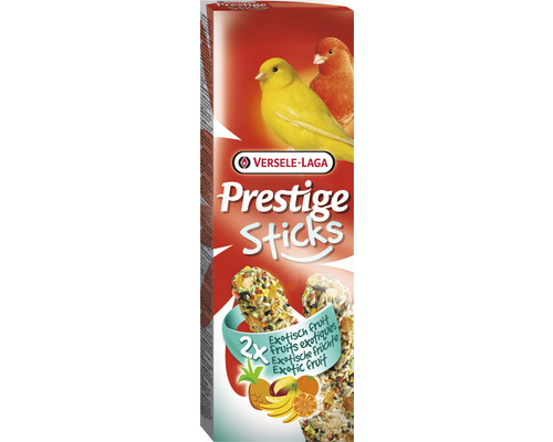 Friandises pour oiseaux VERSELE-LAGA Prestige bâtonnets avec fruits exotiques 2 x 30 g pour canaris