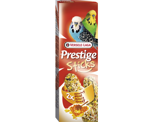 Friandises pour oiseaux VERSELE-LAGA Prestige bâtonnets au miel 2 x 30 g pour perruches
