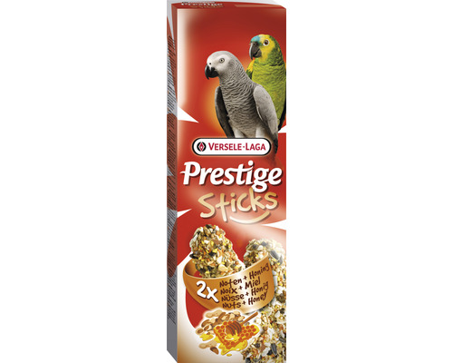Friandises pour oiseaux VERSELE-LAGA Prestige bâtonnets aux noix et au miel 2 x 70 g pour perroquets