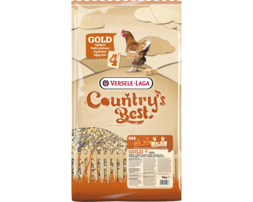 Nourriture pour volailles VERSELE-LAGA Country's Best GOLD 4 Mix 5kg mélange de céréales avec pellets de 3 mm à partir du premier oeuf pour poules pondeuses à partir de 18 semaines env., nourriture pour poules