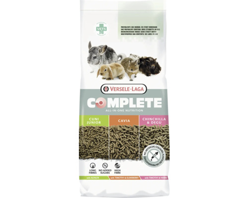 Nourriture pour rongeurs VERSELE-LAGA Complete Cavia 8 kg bouchées extrudées aux légumes (10% de carottes) forte teneur en fibres brutes (20 %) pour cobayes