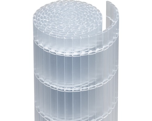 Sichtschutzmatte videx Sunline PVC 300 x 140 cm transparent Aufgerollte transparente Doppelstegplatte aus Polycarbonat