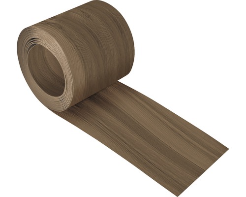 Sichtschutzstreifen Vint 9,5 x 200 cm dunkel-braun gestreift Dekorfolie auf Rolle mit Holzstruktur