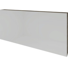 Spiegelschrank Sanox 140 x 12 x 65 cm espresso 3-türig doppelt verspiegelt
