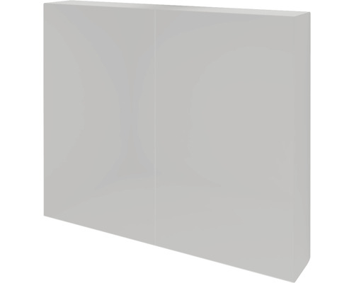 Armoire de toilette Sanox K-Line 80 x 13 x 70 cm blanc à haute brillance 2 portes