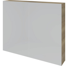 Spiegelschrank Sanox K-Line 80 x 13 x 70 cm eiche natur 2-türig