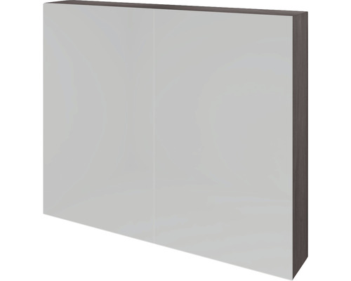 Armoire de toilette Sanox K-Line 80 x 13 x 70 cm béton anthracite 2 portes