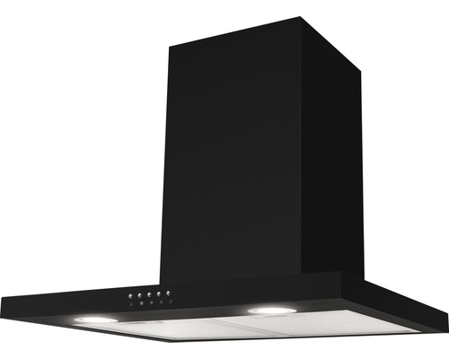 Wandhaube Amica KH 17803 S BxT 60 x 50 cm schwarz Schwarze Dunstabzugshaube mit Beleuchtung