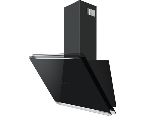 Hotte inclinée Amica KHF 695 800 S largeur x profondeur 80 x 47,5 cm noir Hotte aspirante en verre et acier