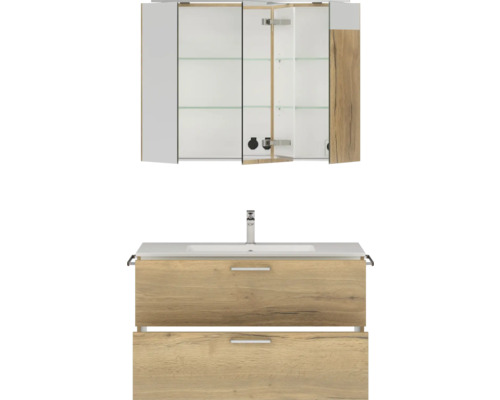 Waschtisch mit Unterschrank und Spiegelschrank für das Badezimmer