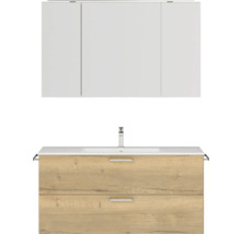 Waschtischkombination mit Unterschrank, Waschbecken und Spiegelschrank