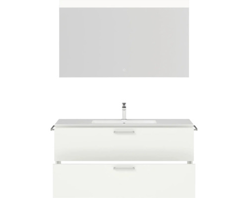 Waschtisch mit Unterschrank und Spiegel für das Badezimmer